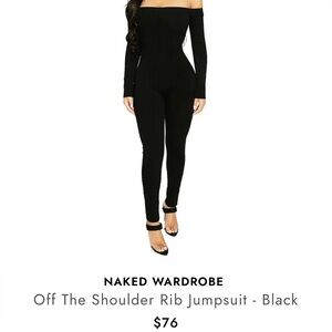 Naked Wardrobe Off-Shoulder Jumpsuit